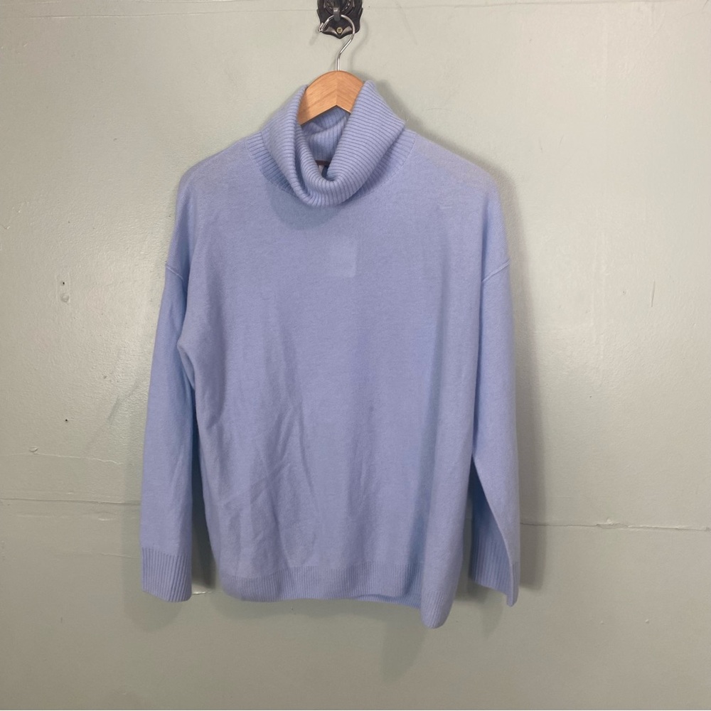 Free People Addie Cashmere Turtleneck Sweater In Arctic Blue XS FLAWED - Picture 2 of 8